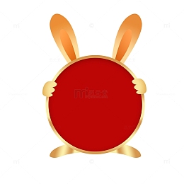 兔子边框红色元素