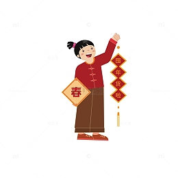 囤年货的小女孩