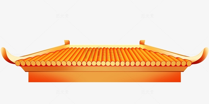 红金色中国风传统年货节春节房檐元素