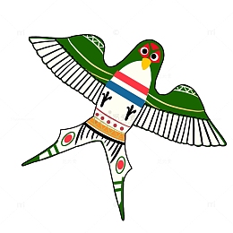 卡通手绘风筝春天元素