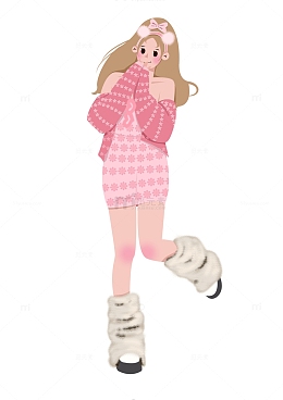 粉色可爱风格女孩子