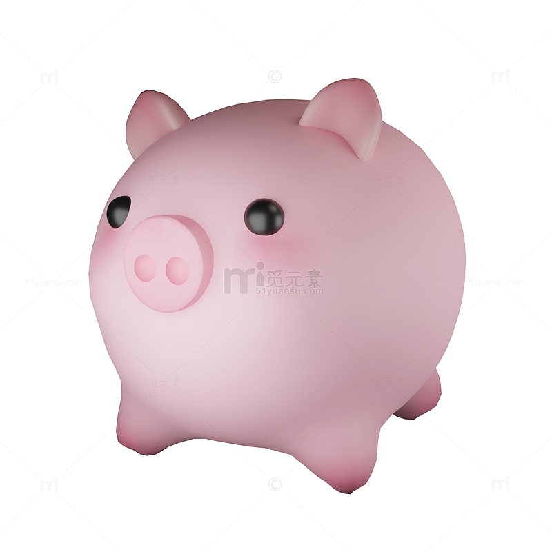 粉色立体可爱小猪