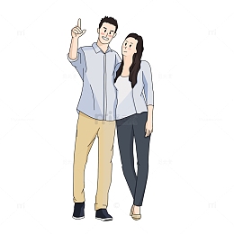 情人节相拥拥抱的情侣情人