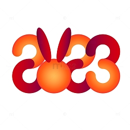 中国风红色2023数字创意装饰元素