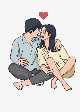 情侣过情人节人物元素