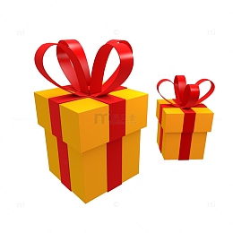 C4D喜庆节日礼物盒