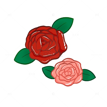 节礼物手绘玫瑰花植物psdpng红色玫瑰花束装饰素材psdpng520情人节手