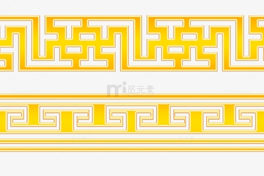 金色中国风复古花边边框新年元宵中秋