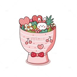 春天鲜花花束花草生机生日礼物女生巧克力