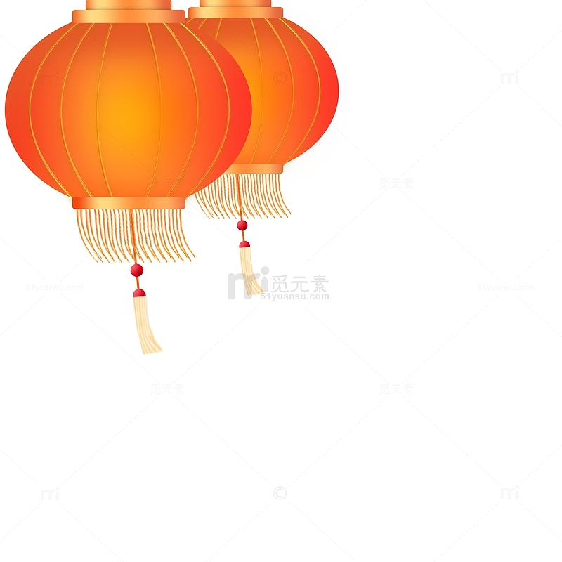 红色喜庆新年春节国风红灯笼