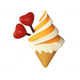 情人节冰淇淋装饰
