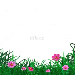 绿色春天草地花丛