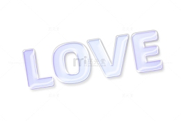 透明玻璃质感love爱