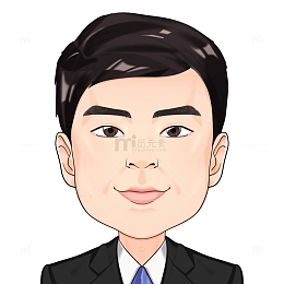 西装男头像风格卡通手绘商务头像