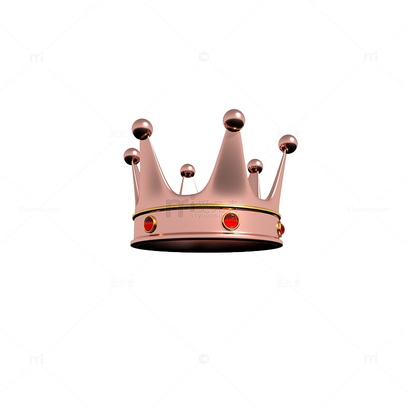 立体贵族王冠模型元素