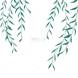 绿色小清新春天柳条