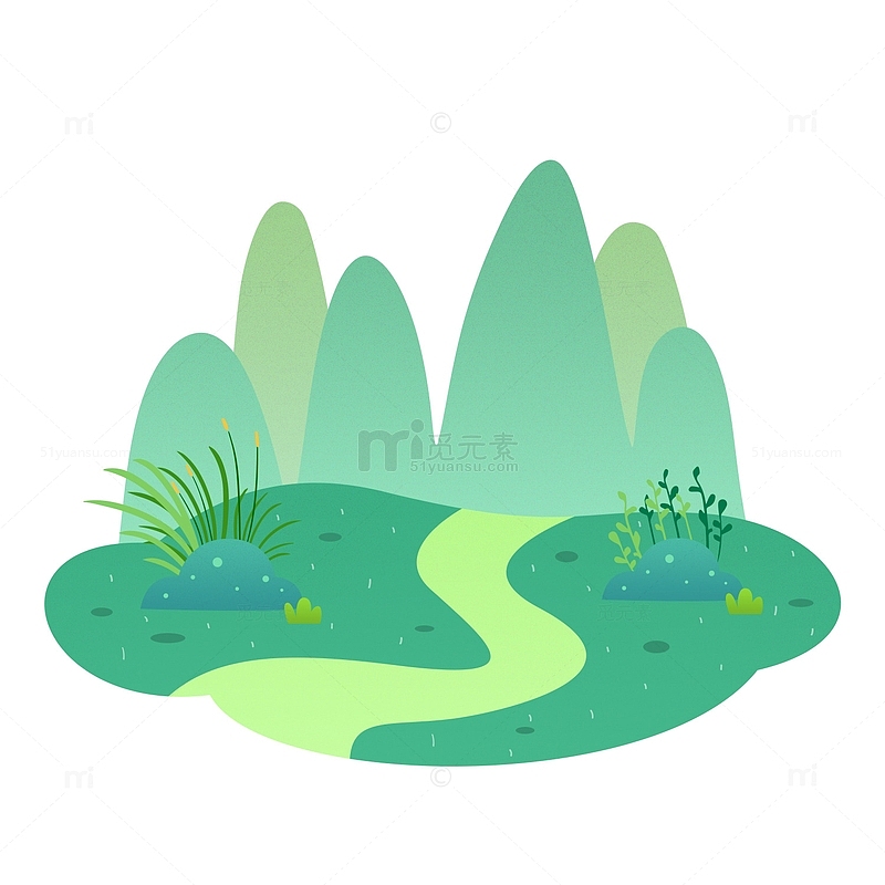 绿色山水春季出游
