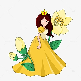 38妇女节女神女王卡通手绘元素