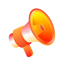 妇女节红色喇叭矢量元素