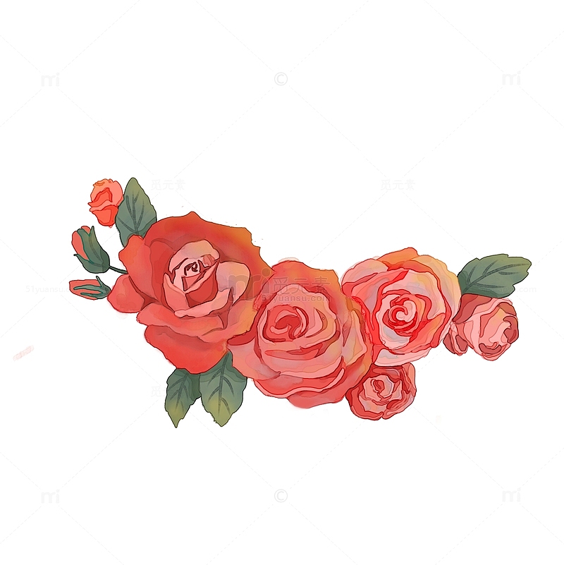 粉红色，温馨，玫瑰花，妇女节，元素