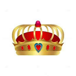 金色简约卡通女神王冠