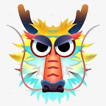 扁平龙元素端午龙素材