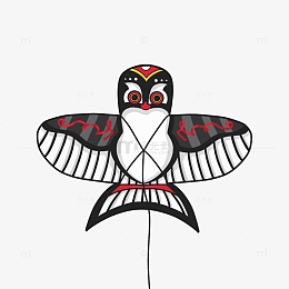 猫头鹰风筝春天春游郊游游玩