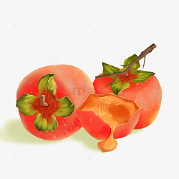 柿子秋季海报果实