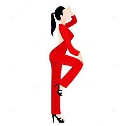 妇女节女王曲线元素
