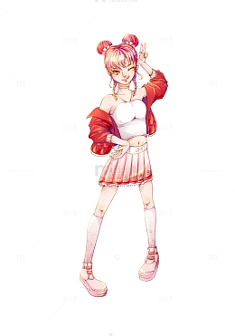 粉色荔枝女孩