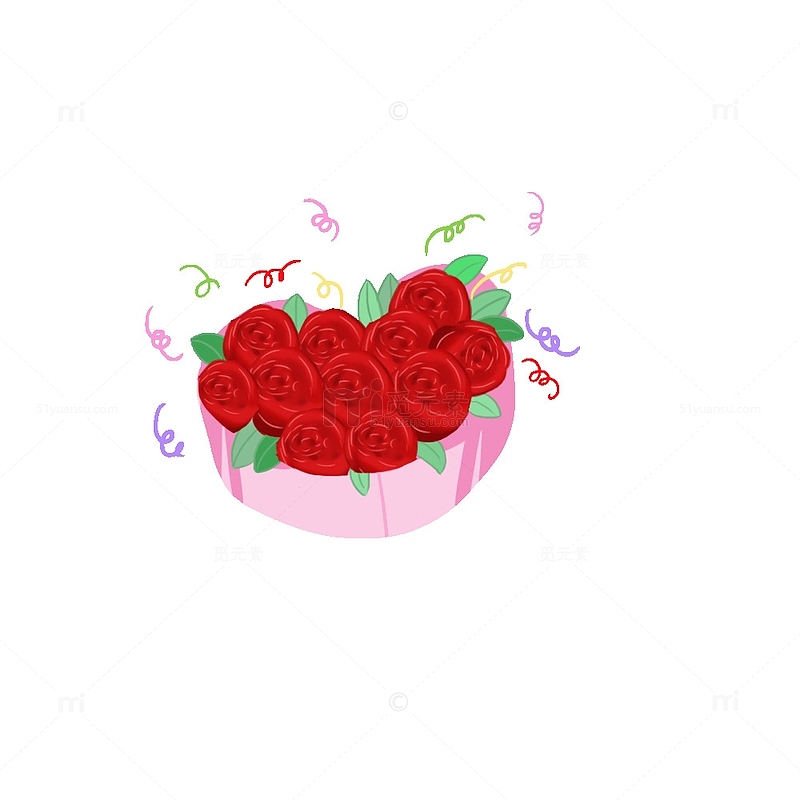 红色三八妇女节女王节送花玫瑰花礼物