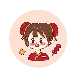 可爱女生头像喜气洋洋糖葫芦女孩子