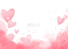 粉色爱心背景元素