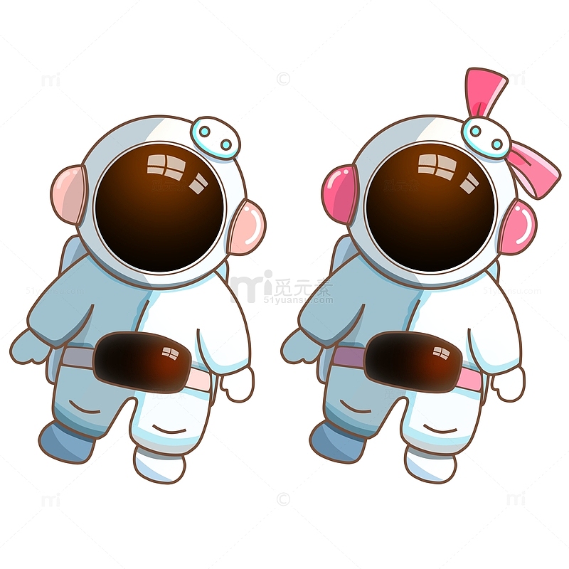 手绘太空人宇航员插画元素