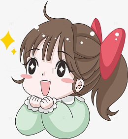 可爱卡通小女孩