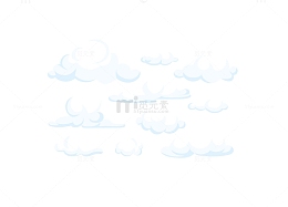 云朵手绘云朵矢量云朵卡通云朵白云
