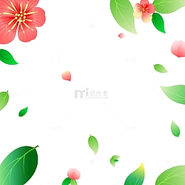 惊蛰植物花草矢量边框