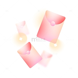 弥散风渐变红包金币