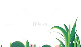 春天春季惊蛰花草绿植边框