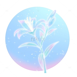 梦幻风惊蛰节气花卉百合花文艺花朵