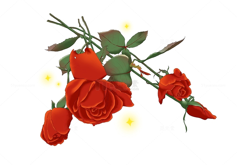 浪漫红玫瑰花