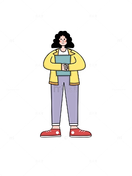 女性老师教师妇女节扁平风人物形象