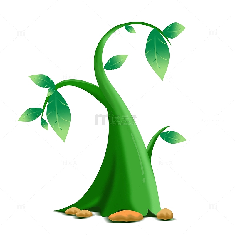 植树节树苗绿色树木元素