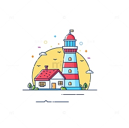 MBE插画灯塔