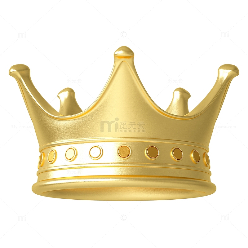3d立体金色王冠