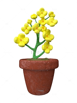 粘土油菜花黏土手工装饰妇女节礼物鲜花