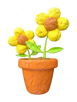 粘土太阳花黏土手工装饰花鲜花