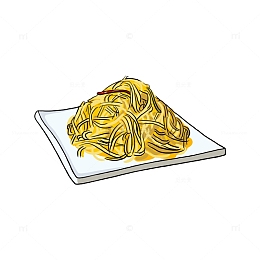 醋溜土豆丝美食手绘