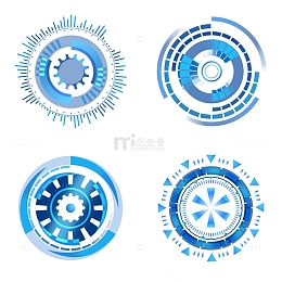 科技圆形齿轮光圈