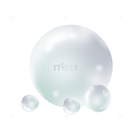 白色珍珠装饰元素